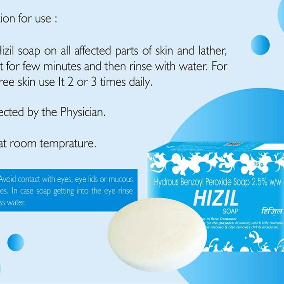 Hizil soap Bath & Body Hizil Hydrous Benzoyl Peroxide Soap For Skin